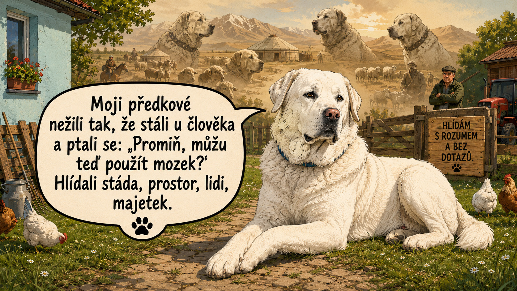 Pes Theo strážce farmy Kapsa Pes Theo strážce farmy Kapsa