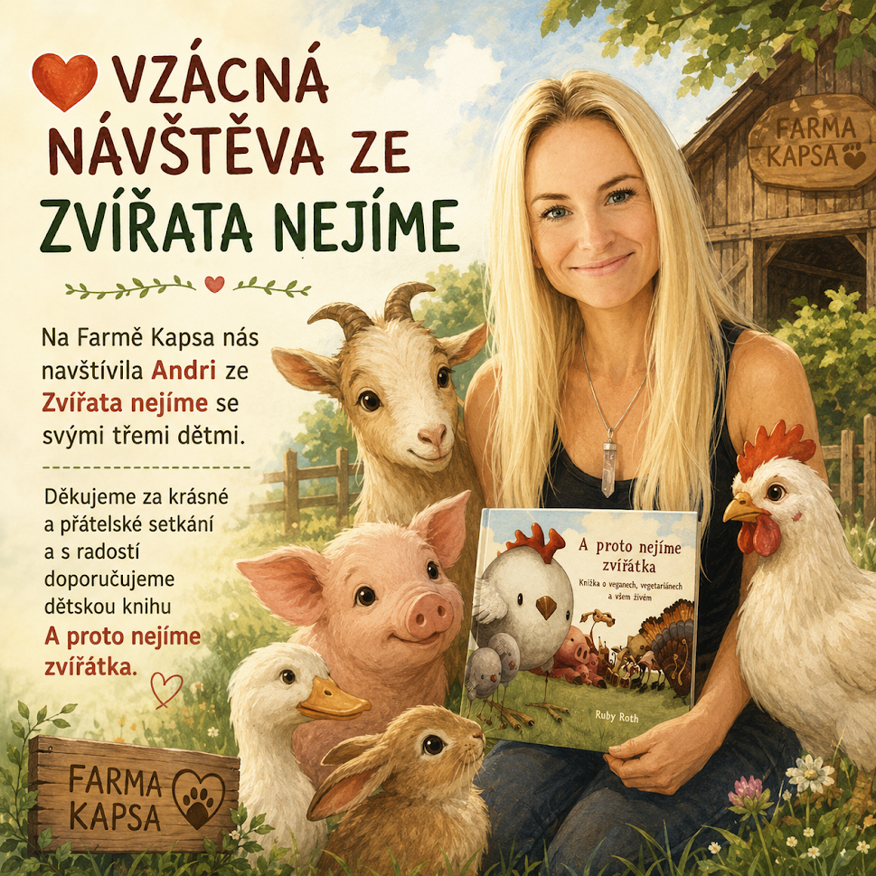 Andri ze Zvířata nejíme na farmě Kapsa