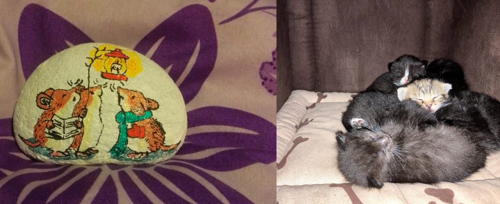 Tři myšky nakresleny úžasnou Evou Novákovou pro naše zvířátka, získala v aukci dobrodinka Valerie Kowalská. Oběma zvířátka děkují.